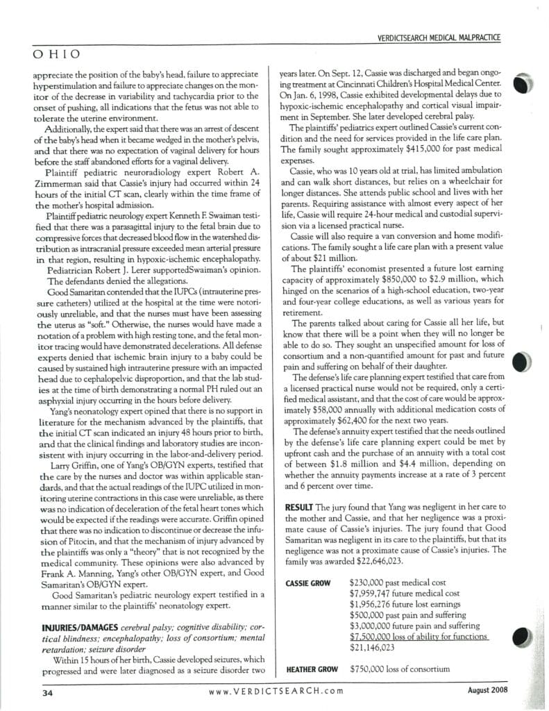 Pitocin+misuse+in+C-section+resulted+in+seizures+injuries-Verdict+Seach-August+2008-1-2